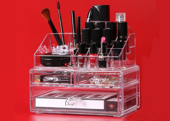 Feuchtigkeitsfester klarer Make-upVorratsbehälter-Lippenstift-kosmetischer Ausstellungsstand