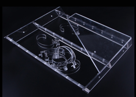 3 Reihen-transparenter Acryluhr-Ausstellungsstand für Casio-Uhr-Anzeige