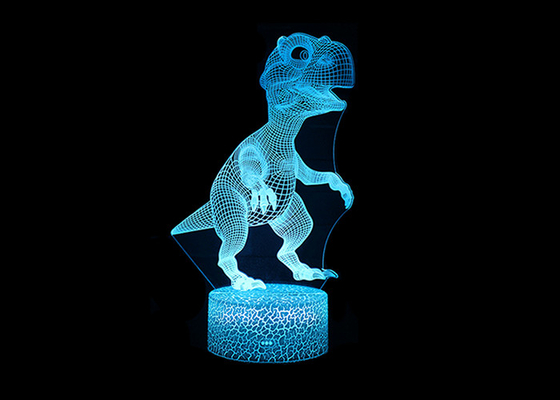 Färben nettes 3D Acryl-LED Nachtlicht justierbare 7 der Karikatur-5 v-Stromversorgung