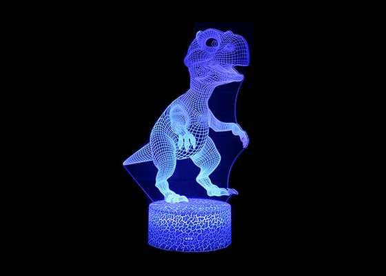 Färben nettes 3D Acryl-LED Nachtlicht justierbare 7 der Karikatur-5 v-Stromversorgung