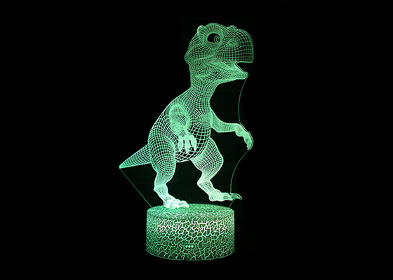 Färben nettes 3D Acryl-LED Nachtlicht justierbare 7 der Karikatur-5 v-Stromversorgung