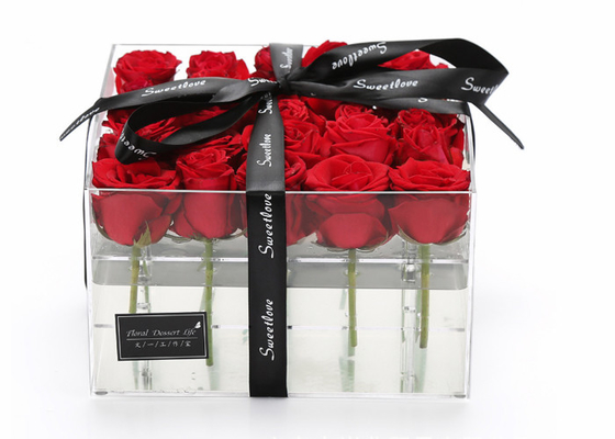 Zerbrechen Acrylanzeigen-Würfel des Rosen-Blumen-freien Raumes beständiges einfaches zu säubern
