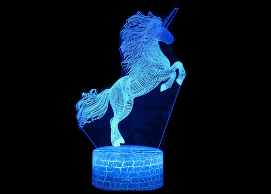 Einzigartige 3D Acryl-LED Nachtlampe der optischen Täuschung LED des Licht-Brainstormings-3D