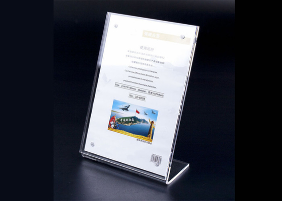 L Form-kundenspezifische Acrylzeichen-Halter-Magnet-Tabellen-Zeichen-Halter Eco freundlich