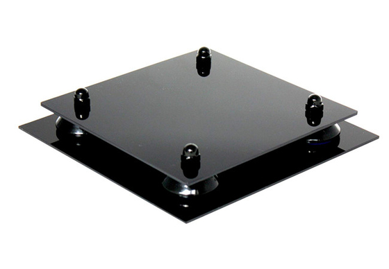 Dekorations-klares Acrylkasten-Einkommen-Schwarz-Acryldoppeldecker-Basis