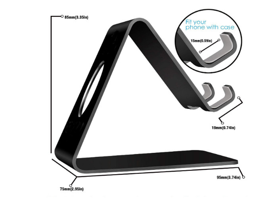 Supermarkt-Acrylhandy-Stand-Schwarz-Acrylhandy-Halter