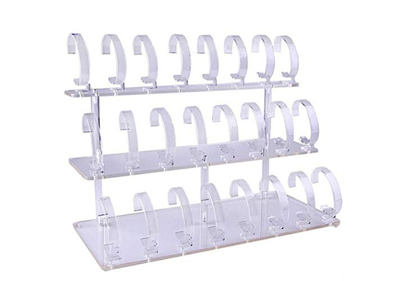 Klare Acrylreihen-abnehmbarer Entwurf des schmuck-Organisator-Acryluhr-Einkommen-3