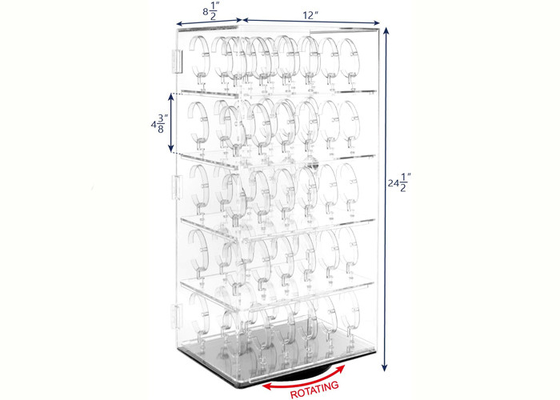 Schaukasten-Acryluhr-Ausstellungsstand-drehendes Uhr-Acryleinkommen