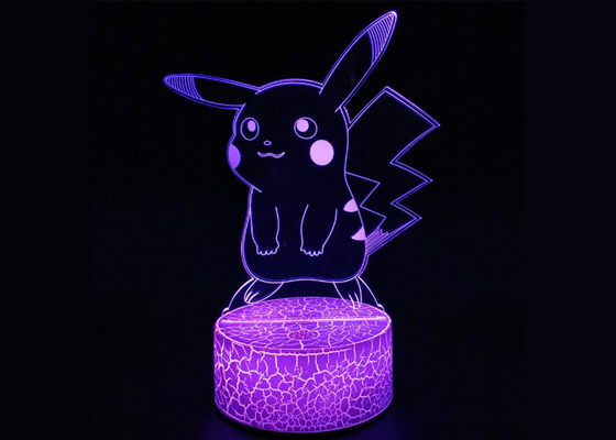 3D LED Farbänderungs-Noten-weiße Sprungs-Basis-Energie der Illusions-Lampen-7 durch AA-Batterien