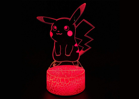 3D LED Farbänderungs-Noten-weiße Sprungs-Basis-Energie der Illusions-Lampen-7 durch AA-Batterien