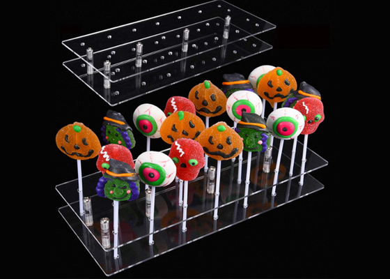 20 Loch-Acryllutscher-Ausstellungsstand-Kuchen-Knall-Stand-Halter für Partei-Dekoration