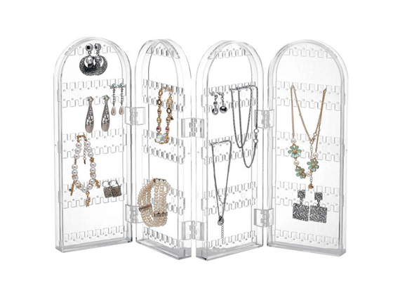 Tragbarer Acrylschmuck-Ausstellungsstand-Ring-Halter speichert die 260 Ohrring-Tischplatte