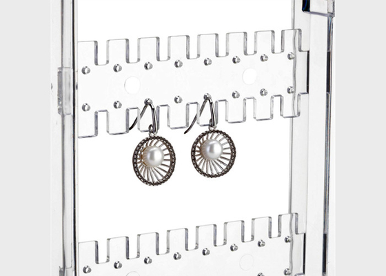Tragbarer Acrylschmuck-Ausstellungsstand-Ring-Halter speichert die 260 Ohrring-Tischplatte