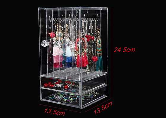 Acrylohrring-Ausstellungsstand-staubdichter Ohrring verziert Speicherorganisator