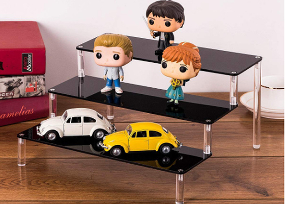 Stand-Schlagzähigkeit schwarze Acrylreihen-Acryldes kleinen kuchens des kuchen-Ausstellungsstand-3