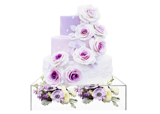 Rechteck-Acrylkuchen-Ausstellungsstand-moderner Sockel-Acrylnachtisch-Anzeige