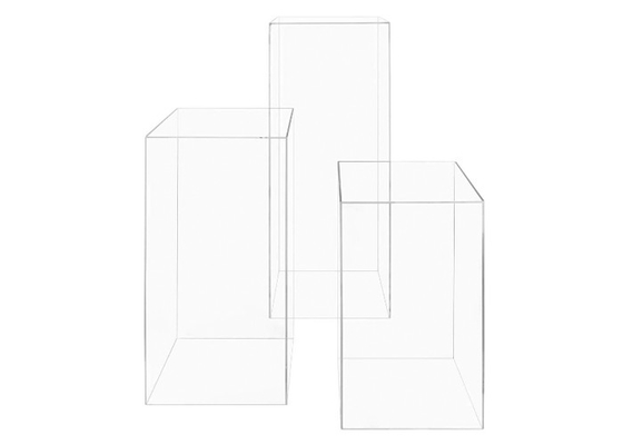 Klares Acrylsockel-Ausstellungsstand-Tabellen-Bildsatz-Rechteck-moderne Blume