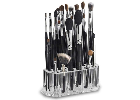 Klare kosmetische acrylsauerschlitze des Ausstellungsstand-Acrylmake-upbürsten-Organisator-26