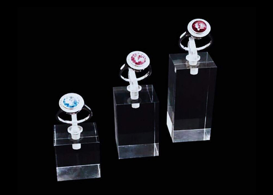 Dauerhafter Acrylschmuck-Ausstellungsstand-klarer Acrylring-Halter für Geschäfte