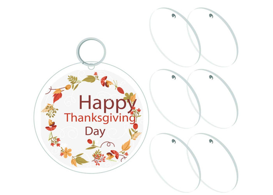 Andenken druckten Acryl-Keychain-Kreise mit Hardware-Schnitt-Dateien Foto-Rahmen
