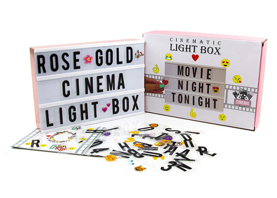 Acryl-Anzeige LED Lightbox mit Buchstaben 252 Buchstabe-Zahl-Symbole Emojis