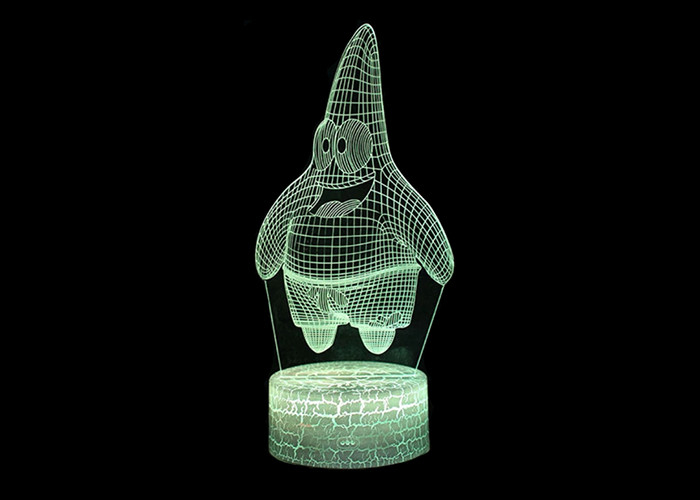Fertigen Sie Illusion Usb-Daten-Kabel-Rahmen geführtes Licht 3D Acryl-LED Nachtdes licht-3d besonders an