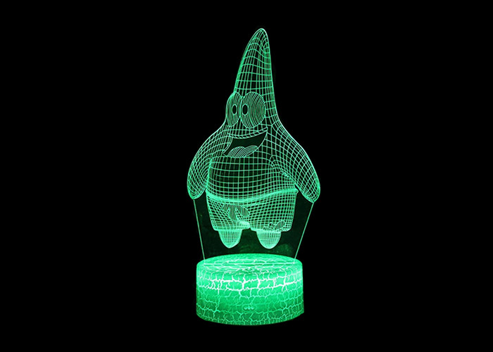 Energiesparendes Acryl-LED Licht 7 3D Nachtfärbt das Blitzen für Bar-Dekoration