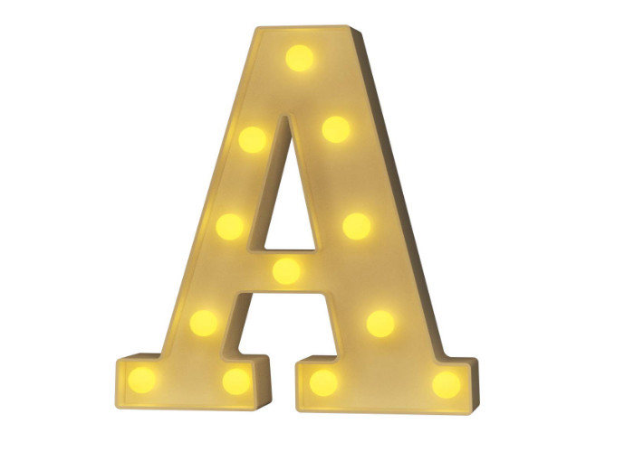 Warmes Acryl-Buchstabe-Alphabet des Weiß-3D LED leuchten Zeichen-Dekorations-Buchstaben A - Z
